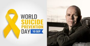 Bild med text där det står ”WORLD SUICIDE PREVENTION DAYI 10 DAY10SEP SEP” och Lasse Mattila.