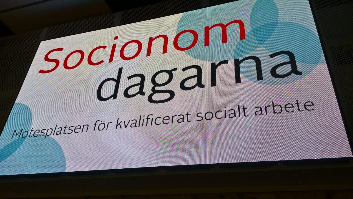 Bild på en skylt om Socionomdagarna.